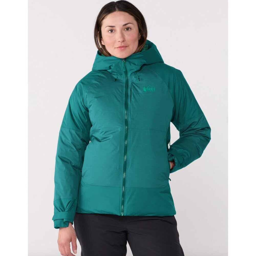REI Co- Stormhenge 850 Down Hybrid Waterproof Winter Jacket Teal Women's Size XS